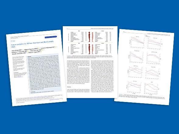 African American and Black Cancer Statistics 2025 Composite of 3 pages 